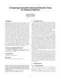 Comparing Association Rules and Decision Trees for Disease Prediction