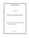LUẬN VĂN:PHÂN TÍCH HỆ THÁM MÃ VIGENERE