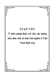 Luận văn đề tài:  Ý thức pháp luật với việc xây dựng nền dân chủ xã hội chủ nghĩa ở Việt Nam hiện nay
