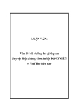 Luận văn:  Vấn đề bồi dưỡng thế giới quan duy vật biện chứng cho cán bộ, Đảng viên ở Phú Thọ hiện nay