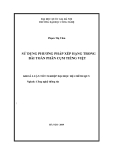 LUẬN VĂN: SỬ DỤNG PHƯƠNG PHÁP XẾP HẠNG TRONG BÀI TOÁN PHÂN CỤM TIẾNG VIỆT
