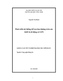 Luận văn : Phát triển hệ thống hỗ trợ tìm đường trên các thiết bị di động có GPS