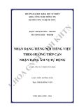 Luận văn:Nhận dạng tiếng nói tiếng việt theo hướng tiếp cận nhận dạng âm vị tự động