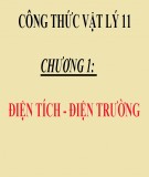 Công thức vật lý 11 - Chương 1: Điện tích - điện trường