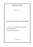LUẬN VĂN: XÂY DỰNG HỆ THỐNG ĐỌC TIN TRÊN MOBILE