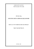 LUẬN VĂN: SẮP HÀNG HOÀN CHỈNH HAI HỆ GENOME    