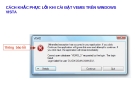 CÁCH KHẮC PHỤC LỖI KHI CÀI ĐẶT VEMIS TRÊN WINDOWS VISTA