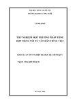 LUẬN VĂN:THỬ NGHIỆM MỘT PHƯƠNG PHÁP TỔNG HỢP TIẾNG NÓI TỪ VĂN BẢN TIẾNG VIỆT