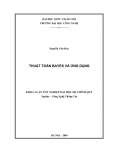 LUẬN VĂN:THUẬT TOÁN BAYES VÀ ỨNG DỤNG