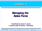 Chapter 17: Managing the Sales Force