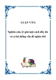 LUẬN VĂN:  Nghiên cứu, lý giải một cách đầy đủ và có hệ thống vấn đề nghèo đói