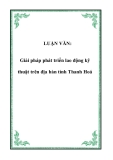 LUẬN VĂN:  Giải pháp phát triển lao động kỹ thuật trên địa bàn tỉnh Thanh Hoá