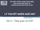 LTHDT Bài 01. Tổng quan về OOP- slide BK ha noi