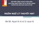 LTHDT-  Bài 08. Ngoại lệ và xử lý ngoại lệ