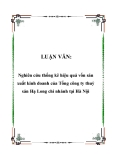 LUẬN VĂN:  Nghiên cứu thống kê hiệu quả vốn sản xuất kinh doanh của Tổng công ty thuỷ sản Hạ Long chi nhánh tại Hà Nội