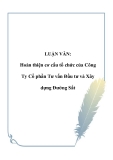 LUẬN VĂN:  Hoàn thiện cơ cấu tổ chức của Công Ty Cổ phần Tư vấn Đầu tư và Xây dựng Đường Sắt