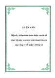 LUẬN VĂN:  Một số ý kiền nhằm hoàn thiện cơ cấu tổ chức bộ máy sản xuất kinh doanh doanh của Công ty cổ phần COMA 25