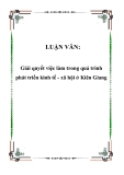 LUẬN VĂN:  Giải quyết việc làm trong quá trình phát triển kinh tế - xã hội ở Kiên Giang