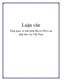 Luận văn: Tổng quan và tình hình đầu tư ODA của nhật bản vào Việt Nam