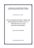 Đề Tài: Tối ưu hóa phản ứng Dansyl-Amino acid dùng để phân tích Amino acid của trùn quế ( Perionyx excavatus ) bằng phương pháp HPLC