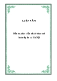 LUẬN VĂN:Đầu tư phát triển nhà ở theo mô hình dự án tại Hà Nội 