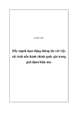LUẬN VĂN:  Đẩy mạnh họat động thông tin với việc cải cách nền hành chính quốc gia trong giai đọan hiện nay