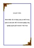  Luận văn tốt nghiệp: Hoàn thiện việc sử dụng công cụ thuế trong quản lý nhà nước đối với doanh nghiệp công nghiệp ngoài quốc doanh ở Việt Nam