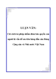 LUẬN VĂN: Cải cách tư pháp nhằm đảm bảo quyền con người là vấn đề ưu tiên hàng đầu của Đảng Cộng sản và Nhà nước Việt Nam