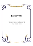 LUẬN VĂN:TỪ ĐIỂN THUẬT NGỮ KINH TẾ NGA - VIỆT - ANH 