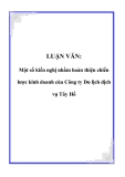 LUẬN VĂN: Một số kiến nghị nhằm hoàn thiện chiến lược kinh doanh của Công ty Du lịch dịch vụ Tây Hồ