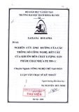 Luận văn thạc sĩ: Nghiên cứu ảnh hưởng của các thông số công nghệ, kết cấu của khuôn viên đến chất lượng sản phẩm chai nhựa PE 950cc