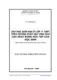 Luận văn: Dạy học giới hạn ở lớp 11 thpt theo hướng phát huy tính tích cực hoạt động học tập của học sinh