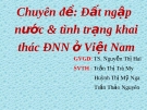 Đất ngập nước và tình trạng khai thác đất ngập nước ở Việt Nam