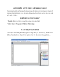 Giới thiệu sơ về phần mềm photoshop