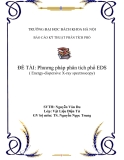 Đề tài : phương pháp phân tích phổ EDX