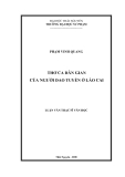 Luận văn: THƠ CA DÂN GIAN CỦA NGƯỜI DAO TUYỂN Ở LÀO CAI