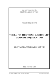 Luận văn:  THẾ LỮ VỚI TIẾN TRÌNH VĂN HỌC VIỆT NAM GIAI ĐOẠN 1930 - 1945