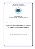MỘT SỐ GIẢI PHÁP PHÁT TRIỂN THỊ TRƯỜNG TRÁI PHIẾU DOANH NGHIỆP VIỆT NAM
