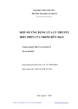 Luận văn: MỘT SỐ ỨNG DỤNG CỦA LÝ THUYẾT BIỂU DIỄN CỦA NHÓM HỮU HẠN