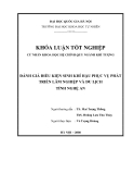 ĐỀ TÀI : ĐÁNH GIÁ ĐIỀU KIỆN SINH KHÍ HẬU PHỤC VỤ PHÁT TRIỂN LÂM NGHIỆP VÀ DU LỊCH  TỈNH NGHỆ AN