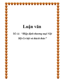 Luận văn: Hiệp định thương mại Việt Mỹ-Cơ hội và thách thức