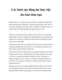 Các bước tạo động lực làm việc cho bản thân bạnĐộng lực làm việc | Vị