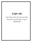 Luận văn đề tài: Một Số Biện Pháp Thúc Đẩy Xuất Khẩu Hàng Thủ Công Mỹ Nghệ ở Công Ty ARTEXPORT 