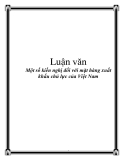 Luận văn: Một số kiến nghị đối với mặt hàng xuất khẩu chủ lực của Việt Nam 