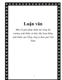 Luận văn đề tài: Một số ý kiến về hoàn thiện chính sách thúc đẩy xuất khẩu các sản phẩm rau quả ở Việt Nam