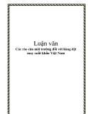 Luận văn: Các rào cản môi trường đối với hàng dệt may xuất khẩu Việt Nam 