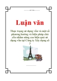 Luận văn: Thực trạng sử dụng vốn và một số phương hướng và biện pháp chủ yếu nhằm nâng cao hiệu quả sử dụng vốn tại Công ty Xây dựng số 3