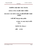 Luận văn: Phụ gia thực phẩm
