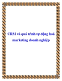 CRM và quá trình tự động hoá marketing doanh nghiệp