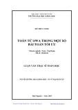 Luận văn: TOÁN TỬ OWA TRONG MỘT SỐ BÀI TOÁN TỐI ƯU